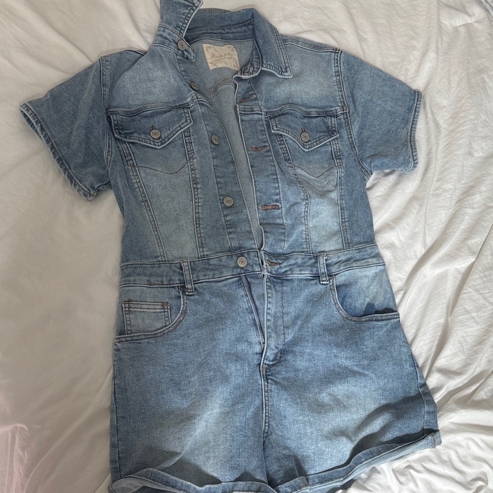 Altar'd State Blue Denim Romper